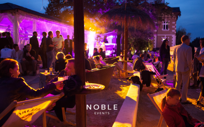 Guests at outside venue