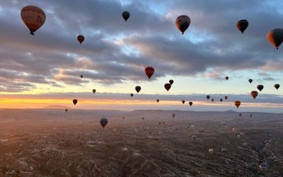 Hot Air Balloons flying over Turkey
