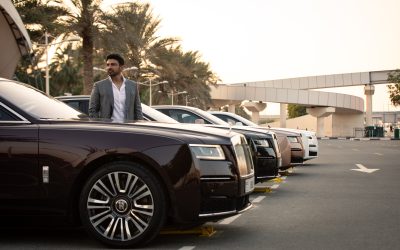 Rolls-Royce Cars in a line