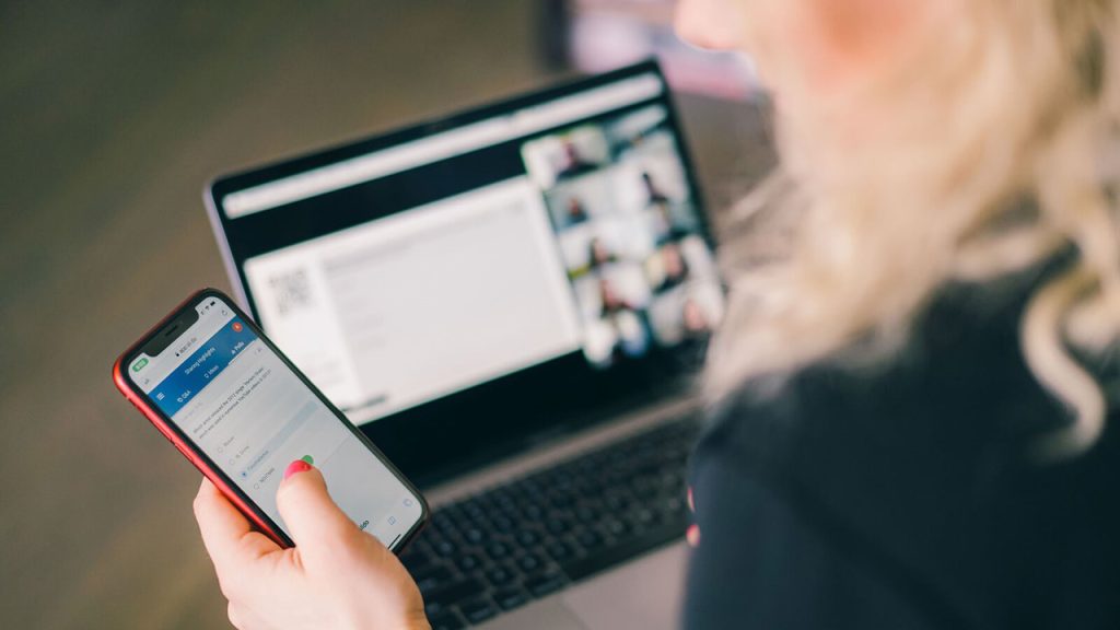 scrolling on mobile and laptop