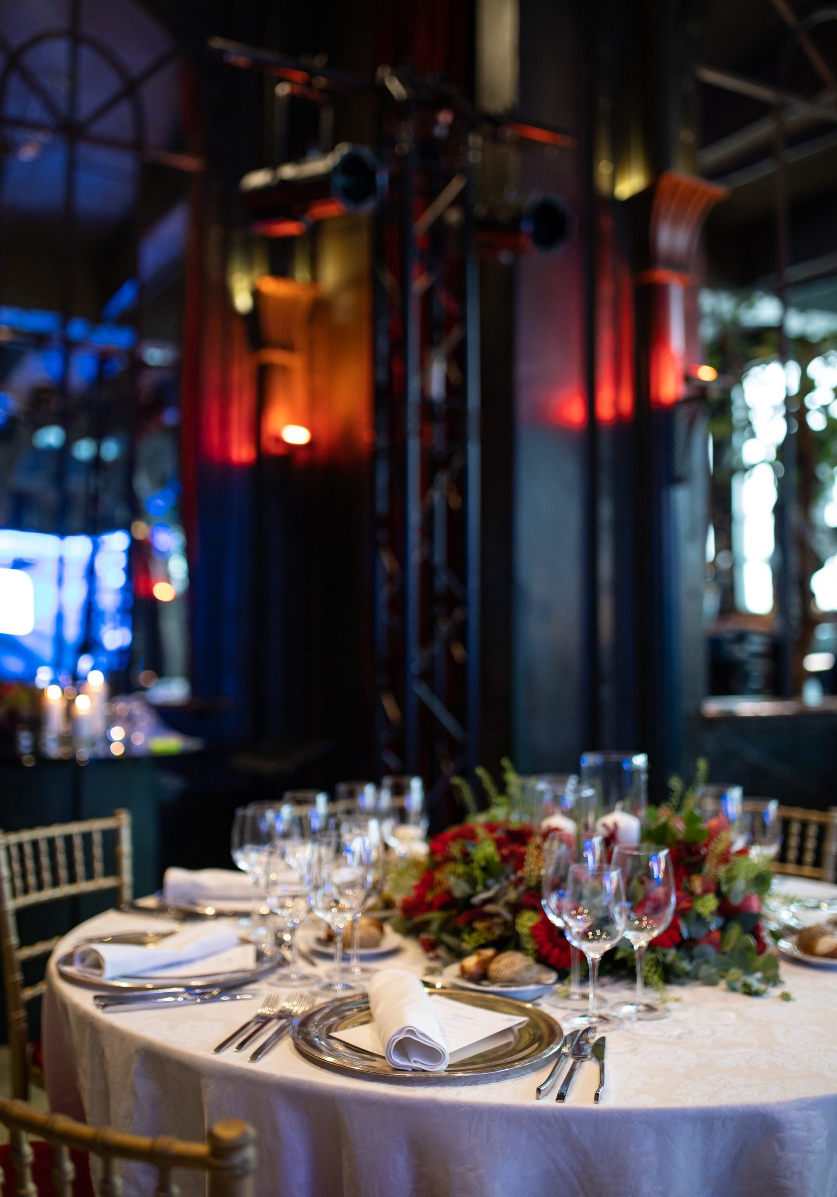 Luxury Automotive Event table setting at Luxury Automotive Event
