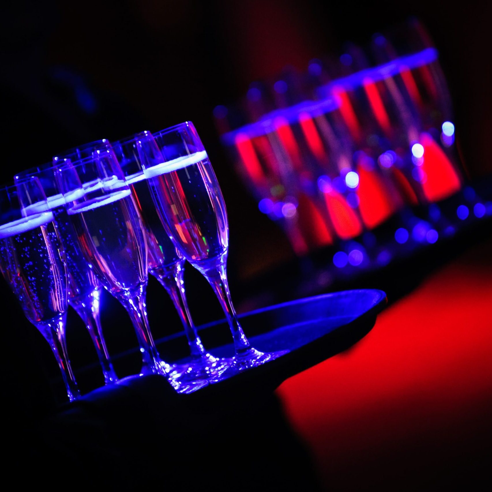 Alstom Annual Dinner 2012 champagne glasses at luxury event